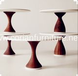 Wood Base Solid Surface Marble Top New Design Reataurant Table