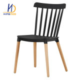 Wooden Leg Chair Home Furniture Plastic Chair with Wood Legs