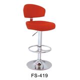 Luxury Soft Leather Casino Bar Stool with Chrome Base (FS-419)