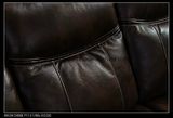 Light Brown Set Motion Sofa Living Room Air Leather Recliner Console Couch