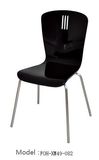 Black High Gloss Restaurant Chair Shunde Restaurant Furniture (FOH-XM49-082)