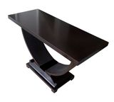 Hotel Wood Console Table in Black Walnut