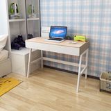 European Simple Style Wood Steel Computer Desk with Drawers