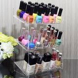 Premium Acrylic 3-Shelf Nail Polish Rack for 60 Bottles