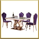 Dining Table Set Glass Marble Top Good Sale