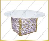 MDF Top LED Stainless Steel Wedding Round Table