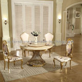 Golden Painting Luxury Round Dining Table for Home