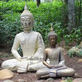 Alfresco Home Praying Buddha Decor Garden Statue