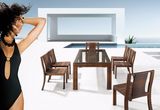 Big Dining Table and 6 Outdoor Chair Set
