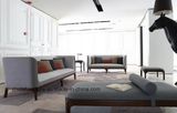 European Modern Classics Gray Fabric Sofa (MS1602)