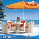 Modern Patio Rattan Coffee Table and Chairs Set