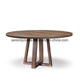 Round Shape Modern Vintage Hotel Dining Room Wood Table