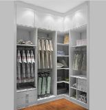 Open Style Solid L Type Walk in Closet Wardrobe