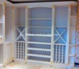 Bck Newest Antique White Paintting Us Red Oak Wine Cabinet C-1