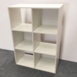 Modern Bedroom Furnitures Wooden 6 Cube Bookcase