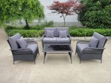 4 PCS of Steel Rattan Sofa Set