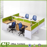 Modern Wood Office L Shape 4 Person Office Desk for Employees