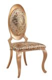 High Back Oval Back Titanium Stainless Steel Flower Fabric Colourful Dining Chair