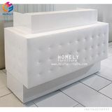 Hot Selling Melamine Desktop Finished Salon Reception Table with Button