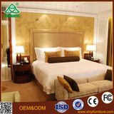 Deluxe Business Suite Black Solid Wood Hotel Bedroom Furniture Set