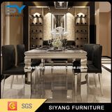 Stainless Steel Furniture Restaurant Table with 6 Chairs