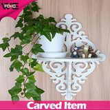 DIY Caved WPC Storage Rack Plastic Wall Shelf