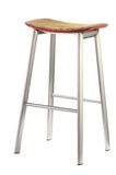 Cow Hide Leather Cushion Leg Bar Stool