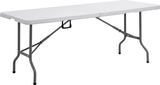 6FT Large Rectangle Plastic Folding Table, Banquet Table, Camping Table for Outdoor 183cm