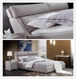 Home Bedroom Furniture Modern Nice Soft Leather Double Bed 9505