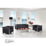Black Office Set Designs Leather Sofa with Metal Legs (HY-S6013)