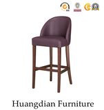 Modern Counte Fabric Tub Back Wooden Bar Stool (HD191)