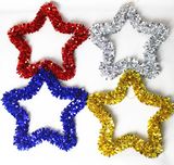 OEM New Product Plastic Star Wreath and Garland for Hang Decoration
