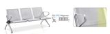 Steel Chair Public Bench Hospital Visitor Chair 3 Seater Airport Chair A63#