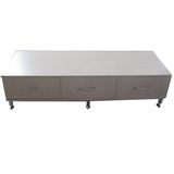 High Glass Simple TV Stand Wood TV Cabinet with Drawers