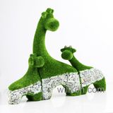 2018 Hot Sale Home Decoration Green Flocked Handmade Figurines