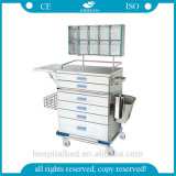 AG-At015 Cheap Good Quality Hospital Instrument Crash Cart Medical Trolley