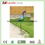 Decorative Powder Coated Metal Colorful Peacock Figurine for Garden Decoration