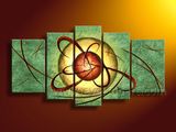 Handmade 5 Panel Abstract Art Painting for Wall Decoration (XD5-077)