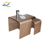 Stackable Wooden Coffee Table for Reception