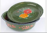 2015 High Quality Green Enamel Basin with Cover Lid