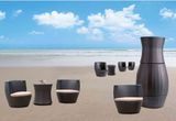 Outdoor Garden Furniture Plastic Rattan Table Rattan Chair