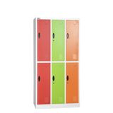 Powder Coating Factory Hot Sale High Quality Custom Assembled 6 Door Metal Storage Locker /Steel Bathroom Cabinet