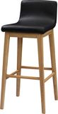 Stylish Eco-Friendly Wooden and Leather Upholstery High End Wood Bar Stool
