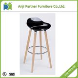 (FIREL) Modern Industrial Wooden Legs Plastic High Bar Stools