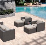 Patio Garden Sofa Rattan Home Hotel Office Dakota Lounge Set Outdoor Sofa (J660)
