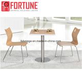 Manufacturer Supply Wood Fast Food Restaurant Table and Chair for Sale (FOH-BC05)