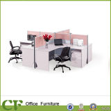 Modern 4 Person L Shape Office Cubicles with Fabric Partition
