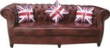 High Density Foam Upholstered PU Leather Chesterfield Sofa for Restaurant for Commercial Use