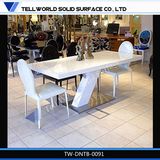 White Acrylic Solid Surface Table Top Dining Top Home Used