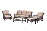 6 Pieces PE Rattan Deep Seating Set Rattan Furniture